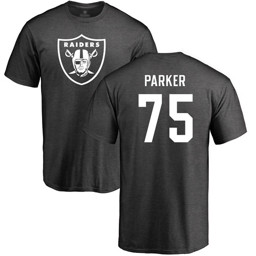 Men Oakland Raiders Ash Brandon Parker One Color NFL Football #75 T Shirt